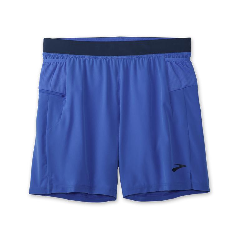 Brooks SHERPA 7 2-IN-1 Running Shorts Mens Sale - Bluetiful/Indigo Rush/Navy (DGL163842)